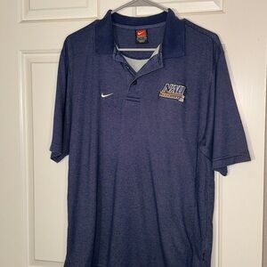 Vintage NAU Lumberjacks Nike Team Dri-Fit Polo Shirt Blue Mens Small NCAA